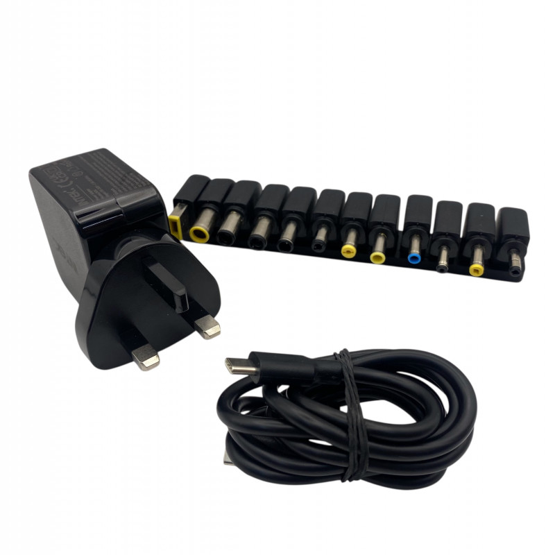 INTEK 65W UV  Universal Laptop Charger 12X Tips 